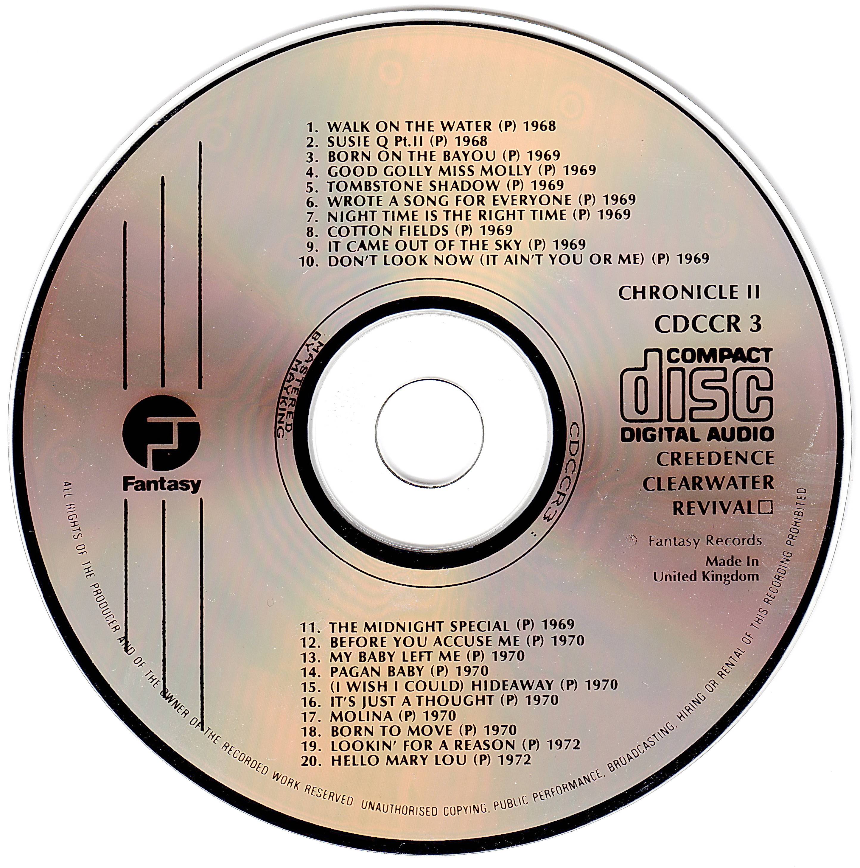 Creedence Clearwater Revival Chronicle Vol 2 : CD UK